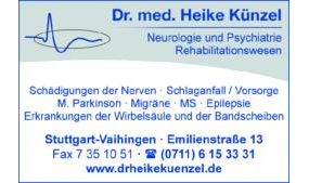 Künzel Heike Dr.med., Neurologie u. Psychiatrie, Rehabiliationswesen in Stuttgart - Logo