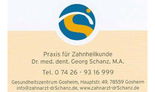 Praxis für Zahnheilkunde Dr. Georg Schanz, M.A. in Gosheim - Logo