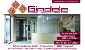 Schreinerei Gindele GmbH in Ringgenweiler Gemeinde Horgenzell - Logo