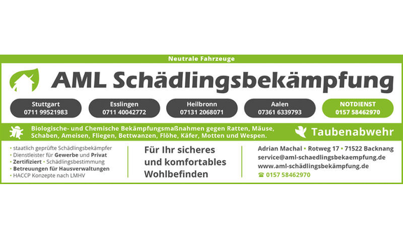 AML Schädlingsbekämpfung in Stuttgart - Logo