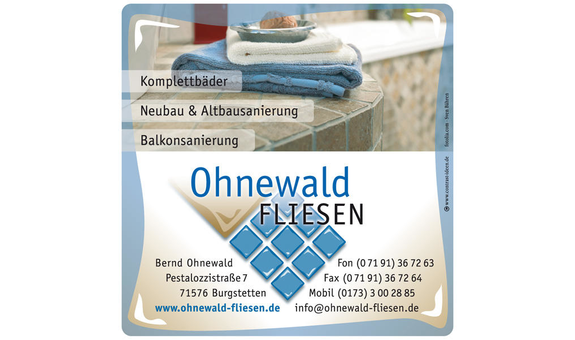 Ohnewald Fliesen in Burgstall Gemeinde Burgstetten - Logo