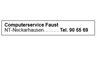 Computerservice Faust Service rund um PC und Netzwerk für Privatkunden und Kleinbetriebe in Neckarhausen Gemeinde Nürtingen - Logo