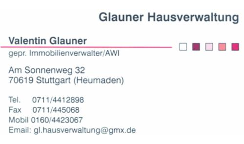 Glauner Hausverwaltungen in Stuttgart - Logo
