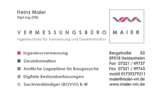 Maier Vermessungsbüro, Ingenieurbüro für Vermessung und Geoinformation in Heidenheim an der Brenz - Logo