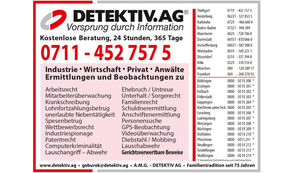 A . M . G . - DETEKTIV AG Wirtschaftsdetektei und Privatdetektei in Stuttgart - Logo