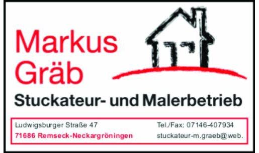 Gräb Markus Stuckateur- und Malerbetrieb in Neckargröningen Stadt Remseck am Neckar - Logo