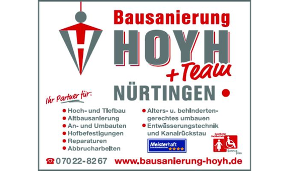 Bausanierung HOYH und Team GmbH Bauunternehmen in Nürtingen - Logo