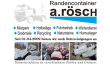 Kundenbild groß 2 a.rösch Höfbeläge und Fuhrbetrieb e.K. Faxnummer Containerdienst, Baggerarbeiten, Rohrreinigung