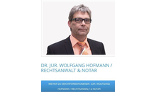 Kundenbild groß 1 Hofmann Dr. Wolfgang Rechtsanwalt und Notar