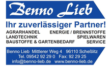 Kundenbild groß 1 Lieb Benno GmbH & Co.KG Landw.Lagerhaus,Baustoffe,Brennstoffe Agrarhandel