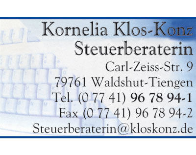 Kundenfoto 1 Steuerberaterin Klos-Konz Kornelia