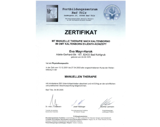 Kundenfoto 2 Physiotherapie Praxis Eva Mayr Harok M.Sc. Praxis für Naturheilkunde und Osteopathie