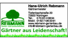 Kundenbild groß 1 Rebmann Gartenbau, Inh.Hans-Ulrich Rebmann