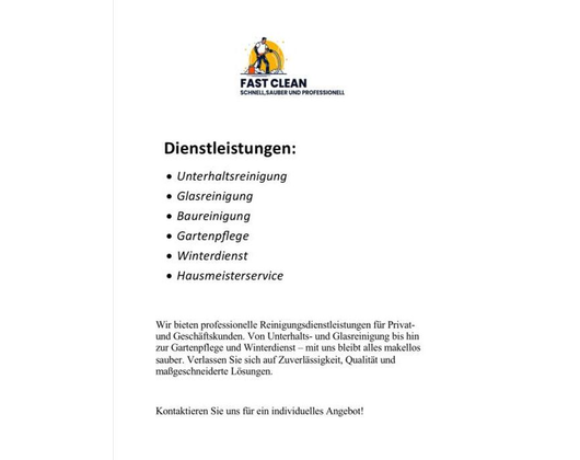 Kundenfoto 1 Fast Clean Gebäudereinigung & Hausmeisterservice