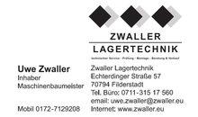 Kundenbild groß 1 Zwaller Lagertechnik, Inh. Uwe Zwaller - Maschinenbaumeister