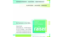 Kundenbild groß 1 Raiser GmbH Fenster Türen Rollladenbau