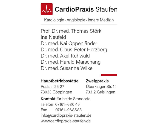 Kundenfoto 1 CardioPraxis Staufen, Prof. Dr.med. Thomas Störk mit Kolleginnen & Kollegen Kardiologie, Angiologie, Innere Medizin