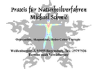 Bildergallerie Praxis für Naturheilverfahren Michael Schmid www.naturheilpraxis-schmid.de Heilpraktiker (Osteopathie, Akup., Physiotherapie) Regensburg