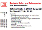 Eigentümer Bilder Deutsche Bahn-Agentur Reiseagentur Burgstädt